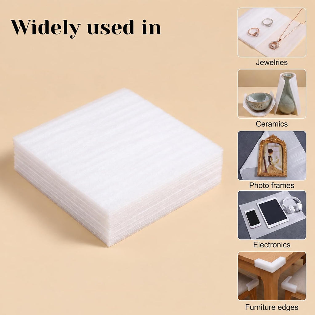 12"x12" Foam Wrap Sheets for Packing, 30 Pack Dish Packing Supplies
