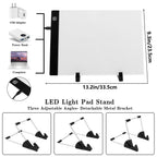 A4 LED Light Pad for Diamond Art, USB Powered Light Board Kit