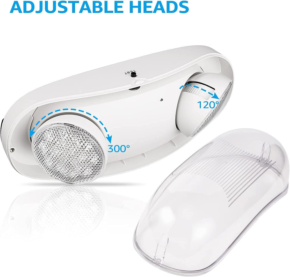 LEONLITE 2-Pack Wet Location LED Emergency Lights IP65 Waterproof White