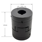 1" to 1" L100 Flexible 3-Piece L-Jaw Coupling Coupler Set & Rubber Spider for Log Wood Splitter,Multi-Flex Couplings L100-1-1