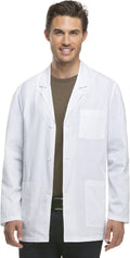 Mens Coat Lab Coat with 4 Pockets Notched Lapel with Three Button Closure - 81404