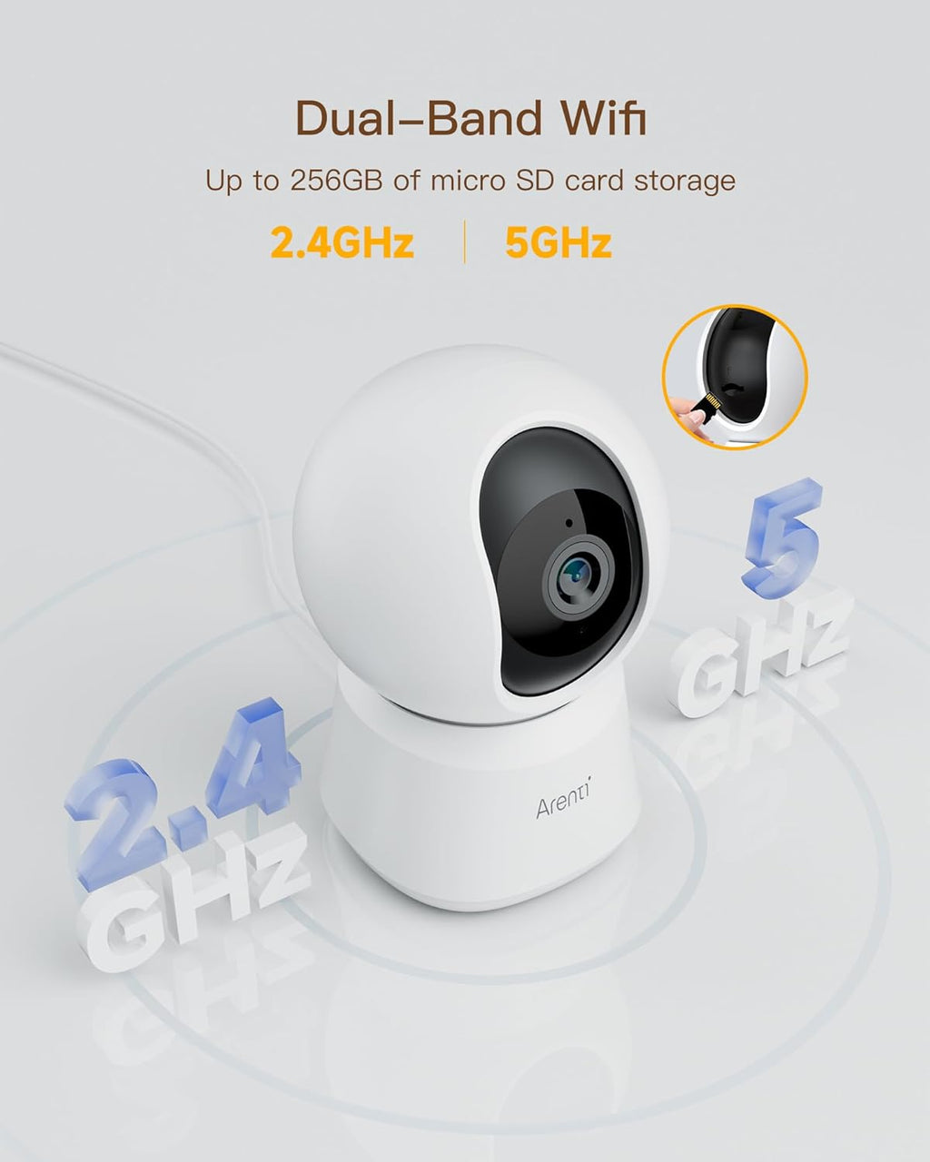 4MP Pet Camera P2Q, 5G WiFi 6 Indoor Security Camera, Free Phone App