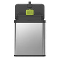 Kitchen Compost Bin, 7L / 1.85 Gal Stainless Steel with Removable Inner Bucket and Deodorizer Compartment, 2-in-1