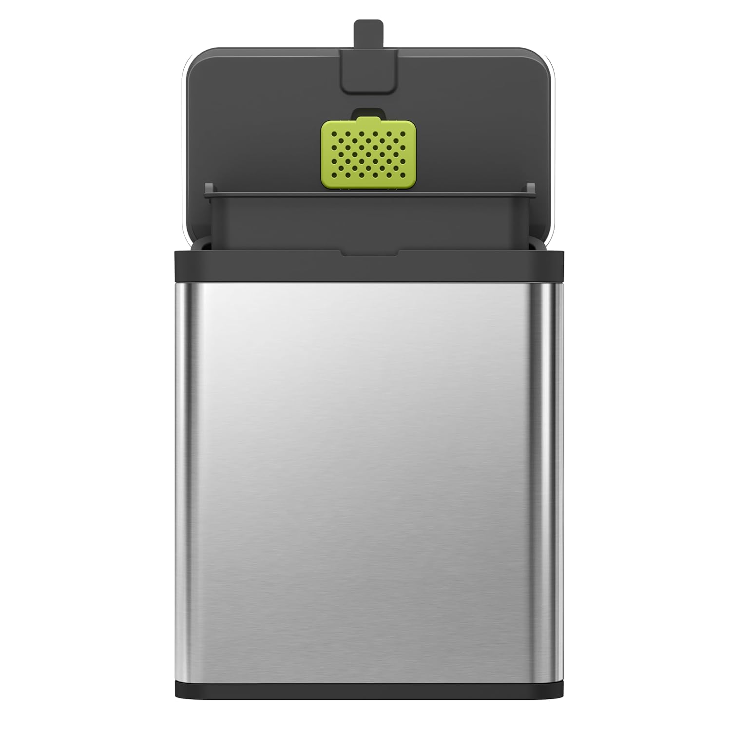 Kitchen Compost Bin, 7L / 1.85 Gal Stainless Steel with Removable Inner Bucket and Deodorizer Compartment, 2-in-1