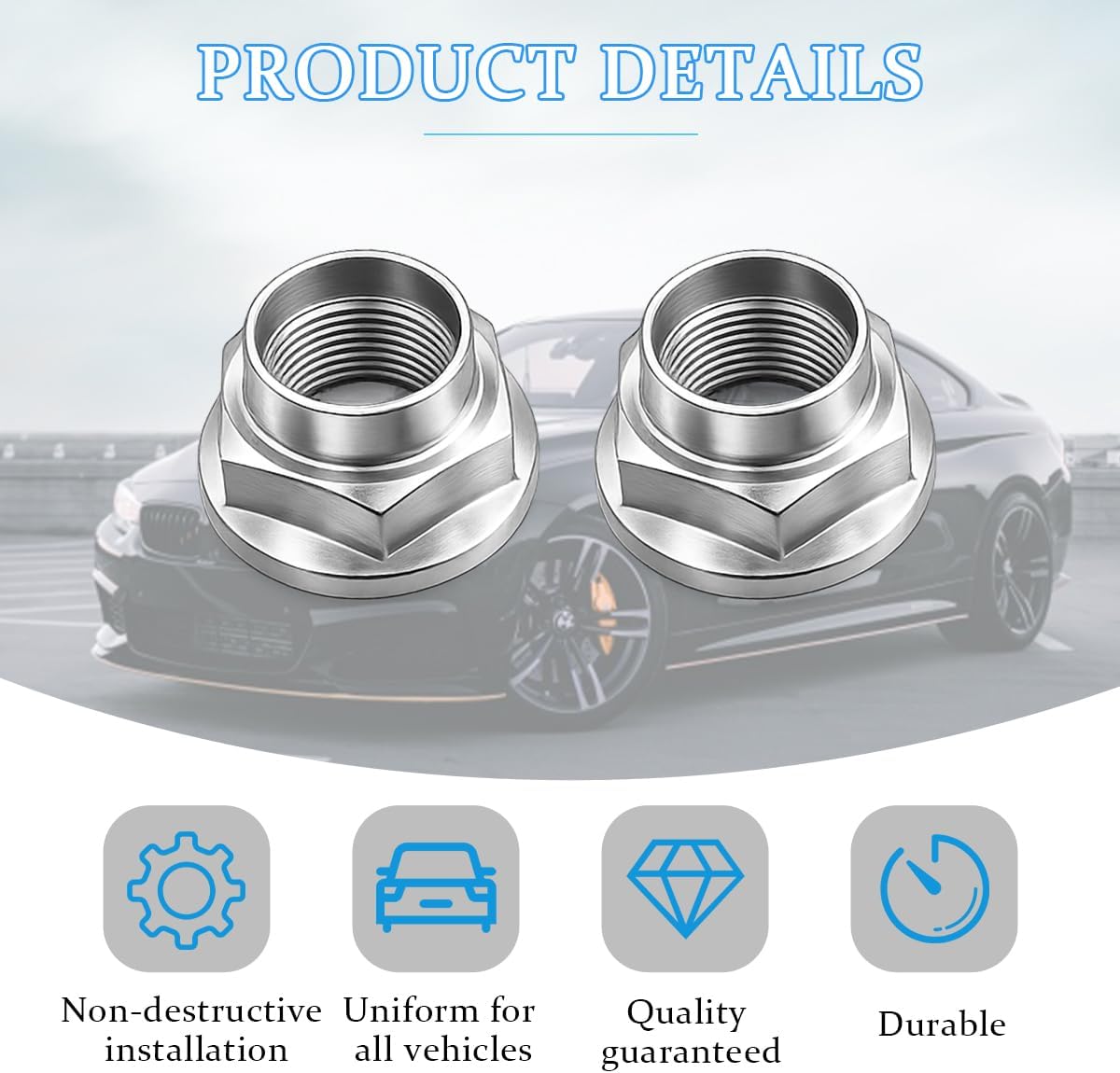 Osilly 2PCS Car CV Axle Nut, OEM# 902170049, Lock Lug Nut Replace Kit