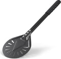 Pizza Turning Peel - Pizza Turner - Restaurant-Grade Aluminum Perforated Pizza Peel Lightweight Metal Outdoor Pizza