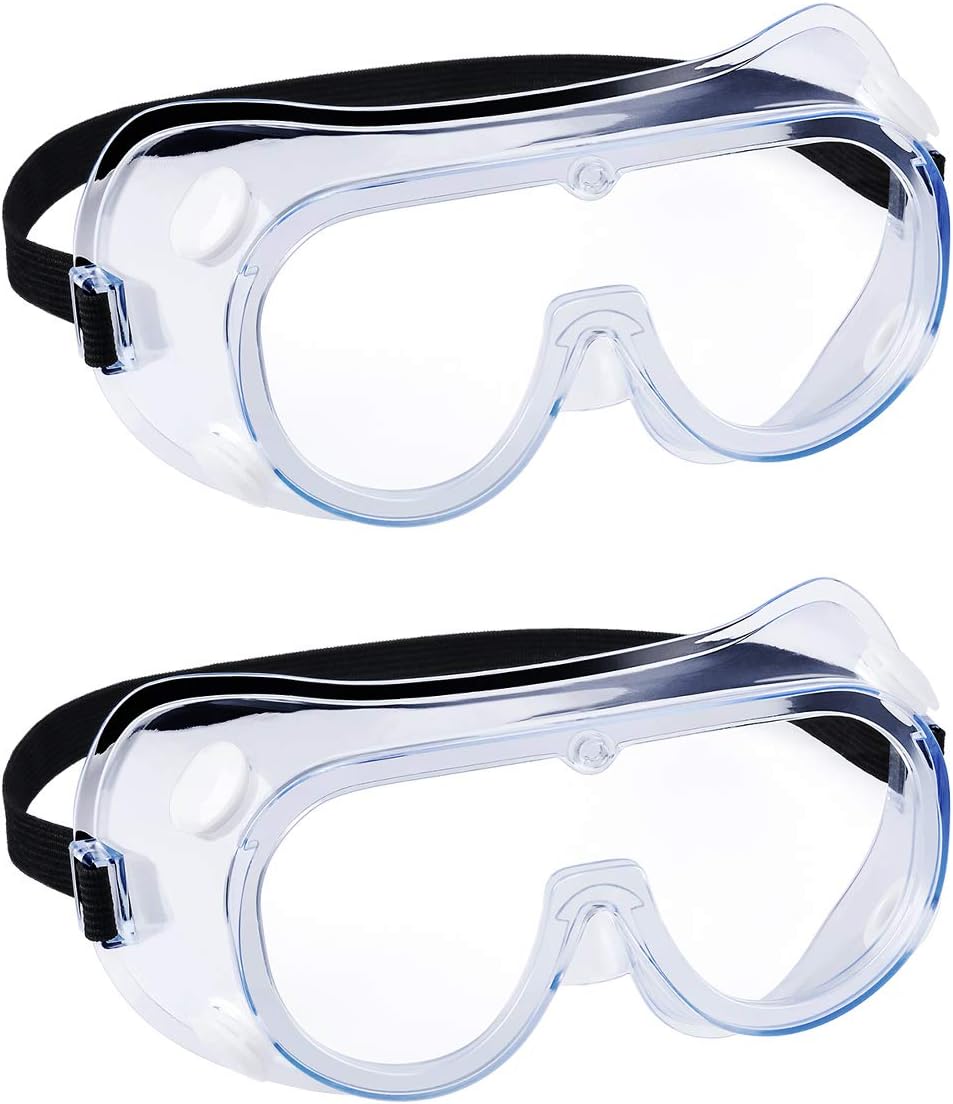 Safety Goggles Over Glasses, Anti Fog Protective Eyewear for Lab | Roomy frame fits most prescription glasses