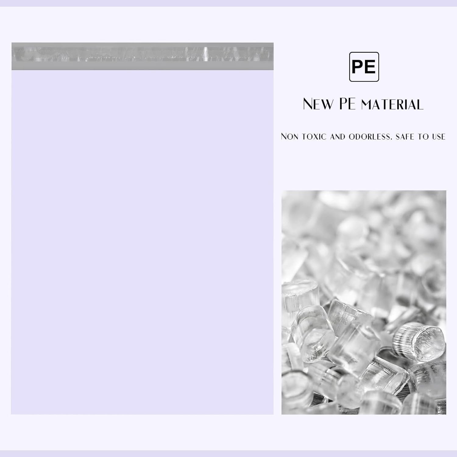 Poly Mailers 12x15.5 50PC Shipping Bags for Clothing Lilac Purple | Self-Seal Waterproof Mailers Poly Bags Shipping