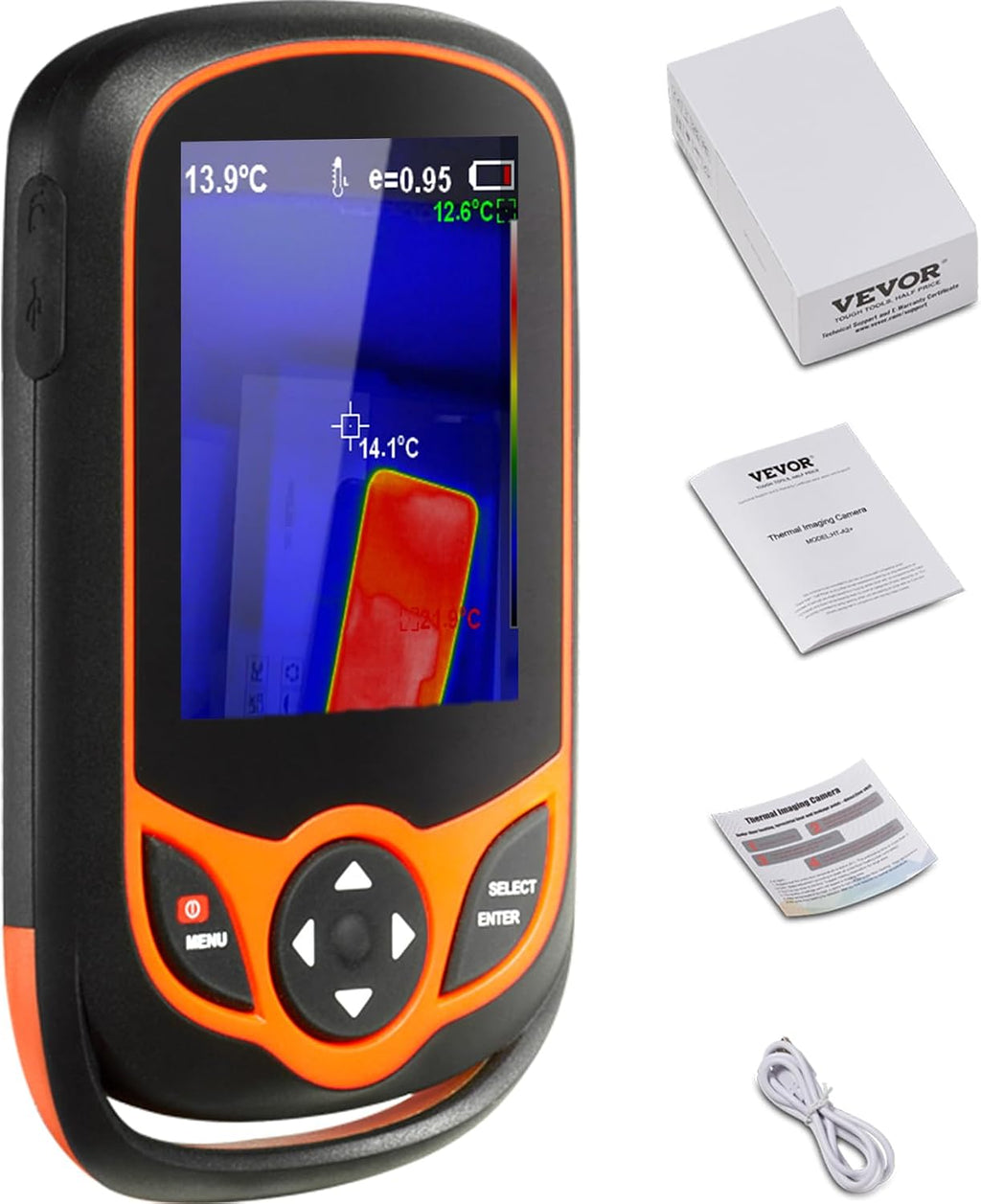 Thermal Imaging Camera, 256 x 192 IR Resolution Pocket Infrared Thermal Imager with WiFi, 25Hz Refresh Rate Thermal