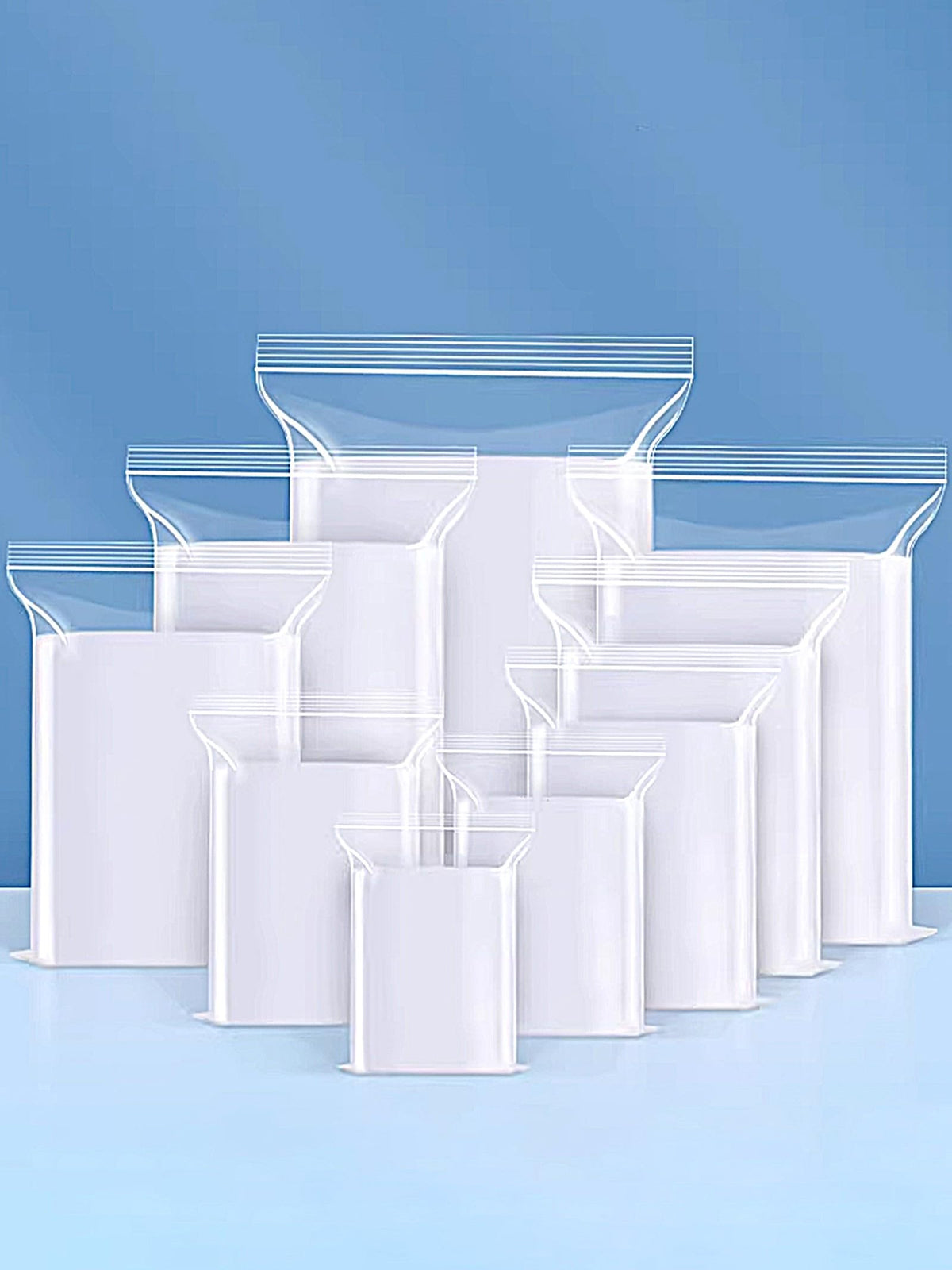 5x7 in (100 Count) 2.5 mil Clear Reclosable Zip Plastic Poly Bags