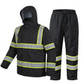 Class 3 Hi Vis Rain Suit, Waterproof Reflective Jacket Pants Set