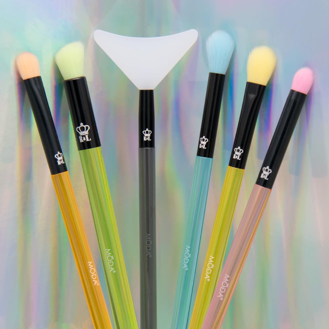 Blend & Defend 6PC Eye Makeup Brush Kit with Eye Shield, Vegan
