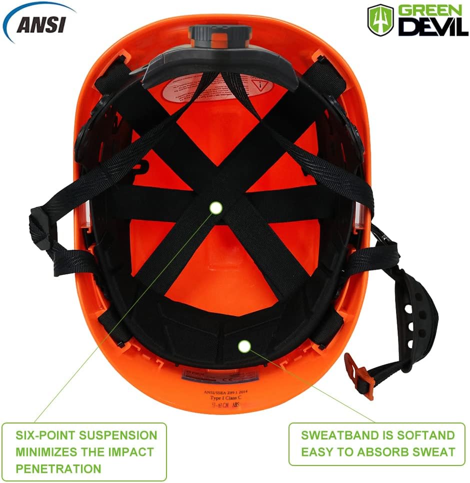 Construction Safety Work Helmet Vented Men Hard Hat with Visor
