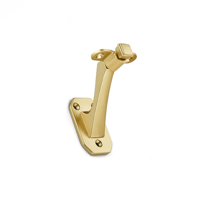 4 Pack 3 inch Brushed Gold Handrail Stair Brackets - Zinc Alloy handrail Brackets Suitable for Installation on