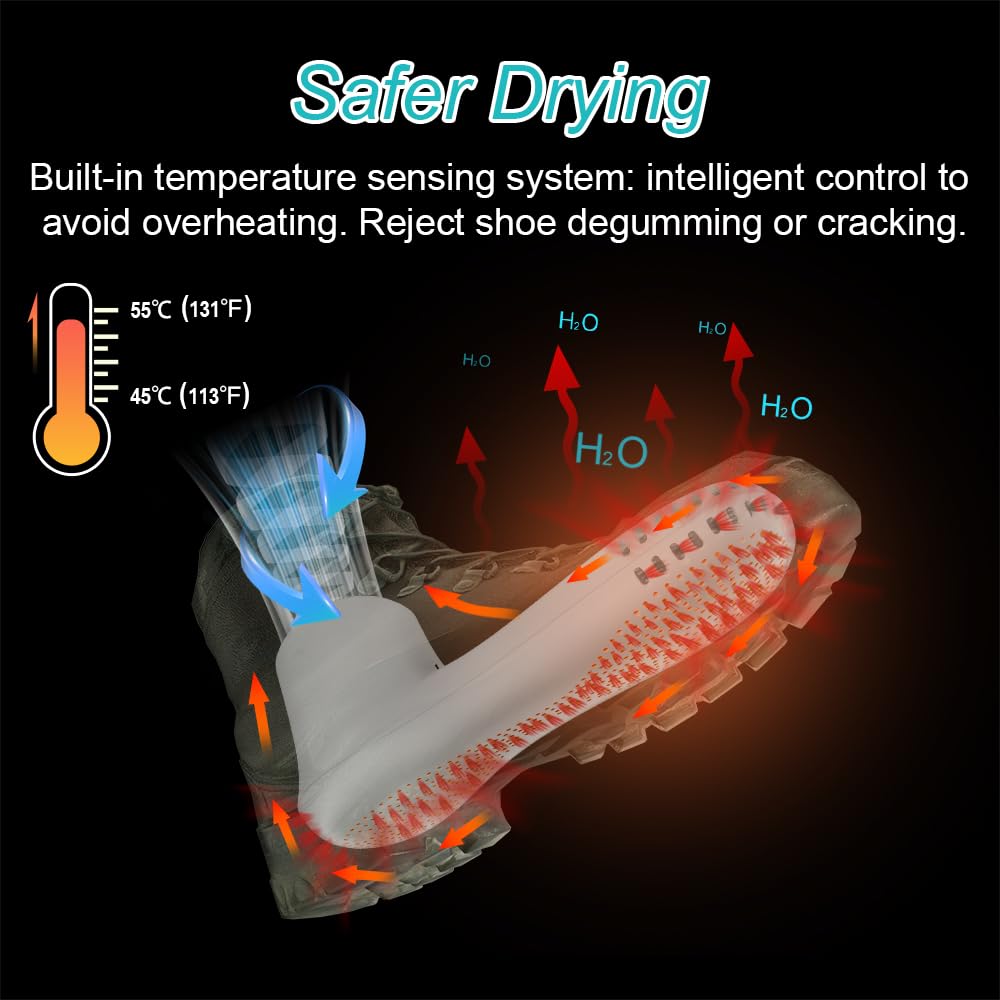 Shoe Dryer and Deodorizer Boot Dryer Portable with Timer