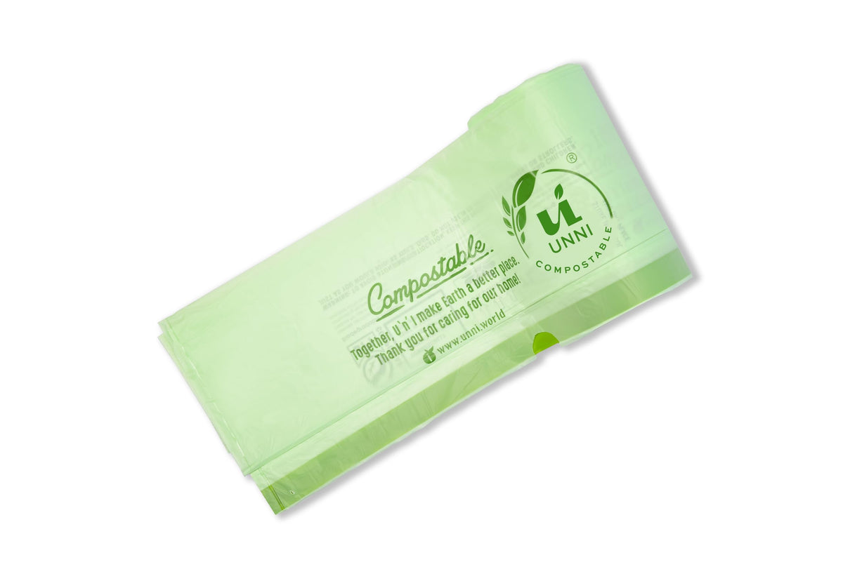 Compostable Drawstring Bags, 13 Gallon, 30 Count, Extra Thick 1 Mil