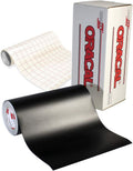 651 Black Matte Self-Adhesive Craft Vinyl 12" x 6ft Roll Including Roll of Clear Transfer Paper