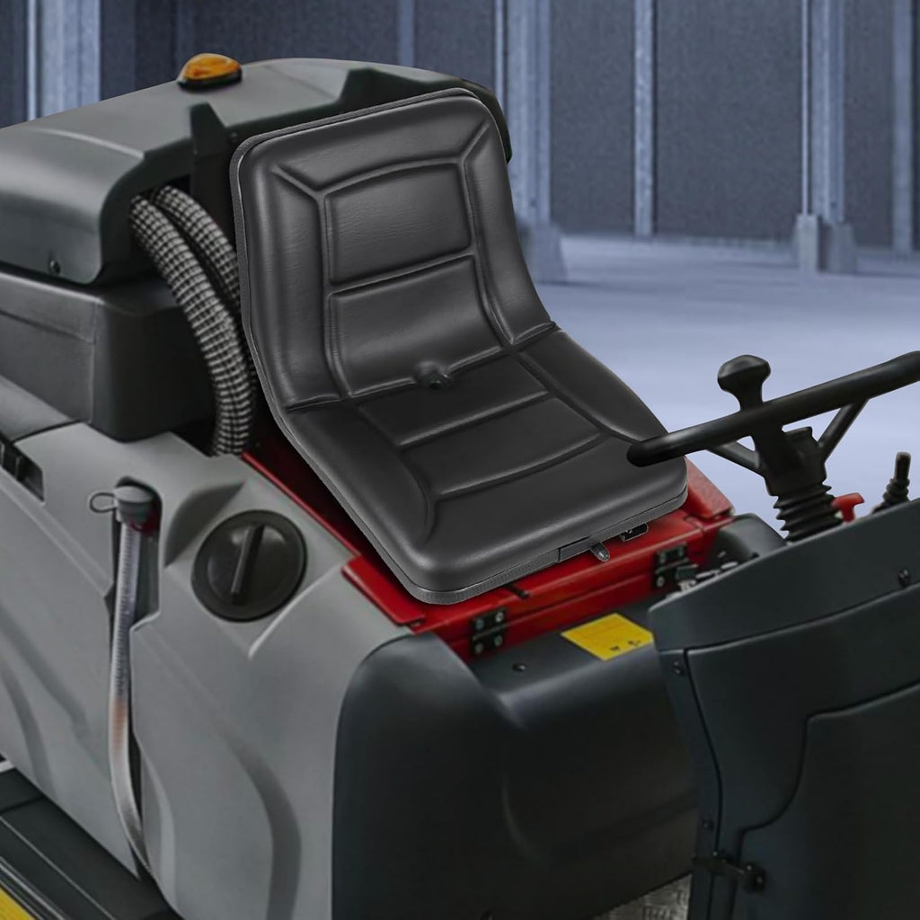 Universal Tractor Seat & Lawn Mower Seat with Adjustable Slide Rails, High-Back PU Replacement Seat with 2.76" Thick