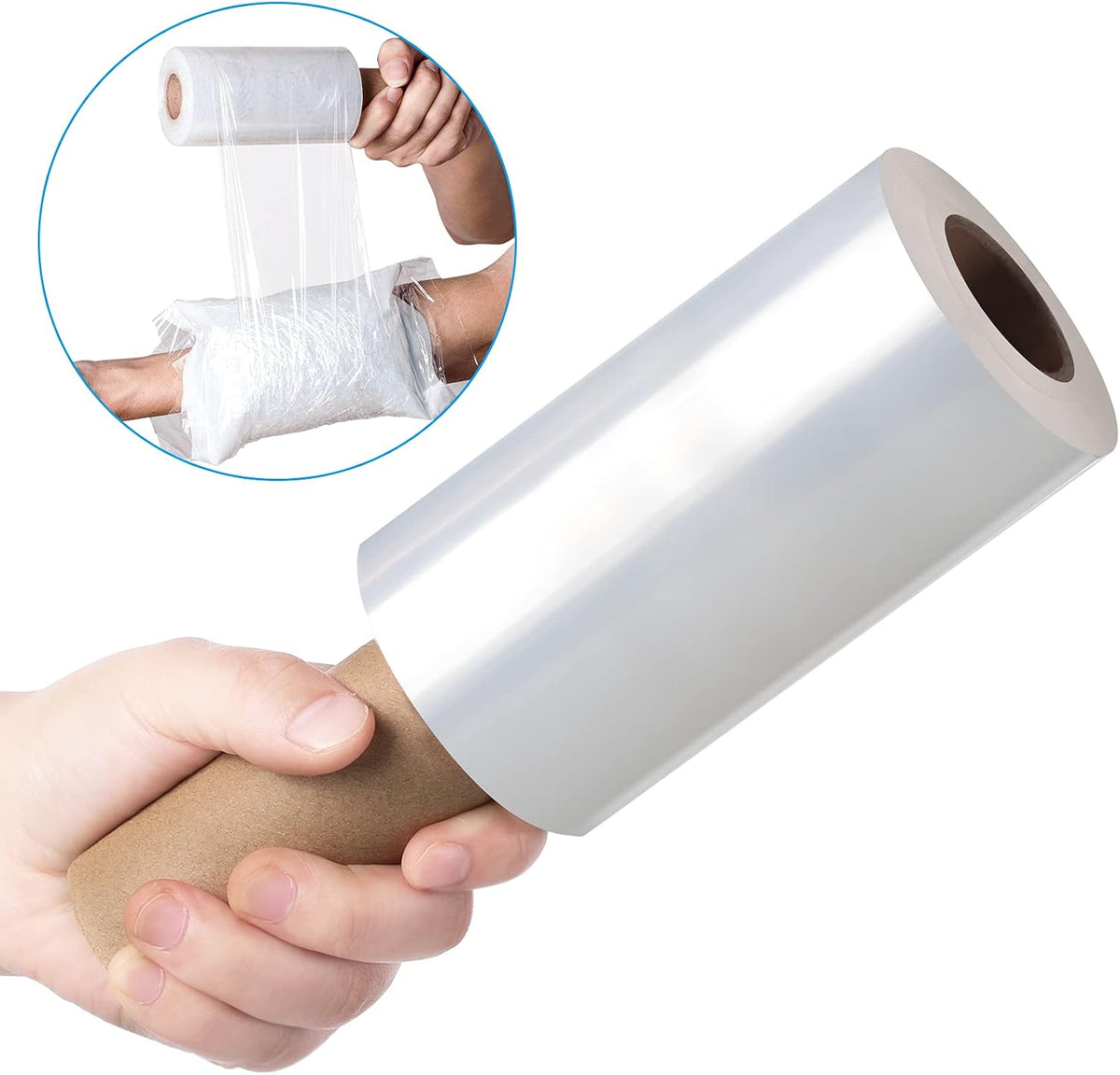 5" x 500ft Clear Stretch Wrap Film with Handle for Tattoo