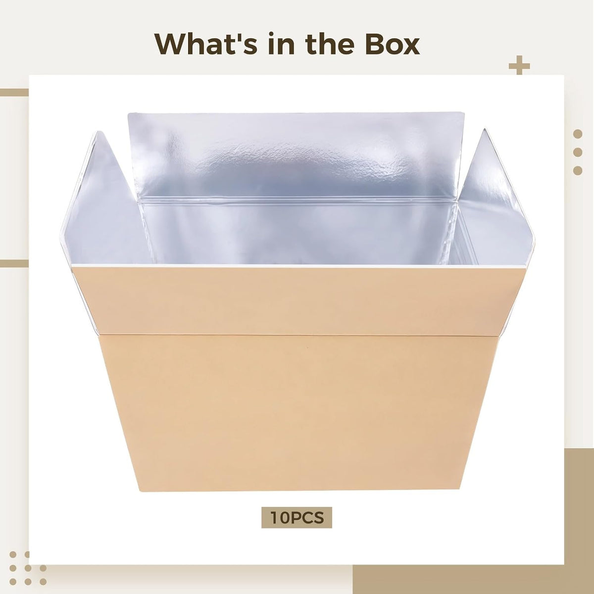Insulated Shipping Boxes, 10-Pack, 8.7 X 4.7 X 5.7 in, Foam Cooler, Foldable