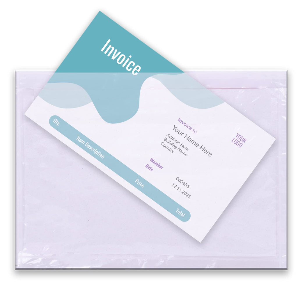 Packing List Pouches, Shipping Label Envelopes Clear Adhesive Top Loading Packing List (6" x 9" - 100 Pcs)
