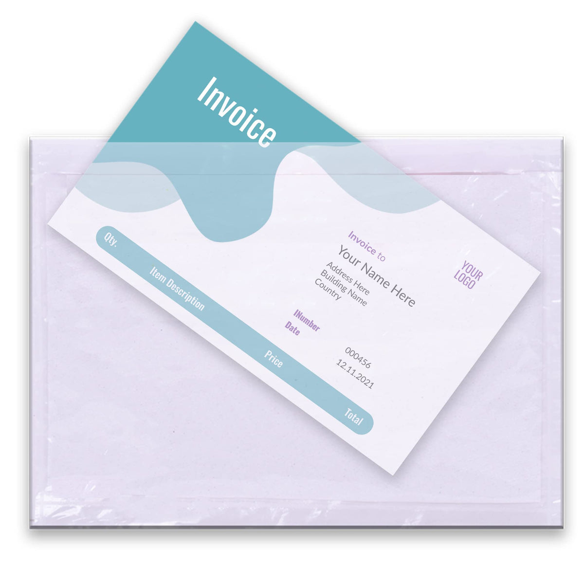 Packing List Pouches, Shipping Label Envelopes Clear Adhesive Top Loading Packing List (6" x 9" - 100 Pcs)
