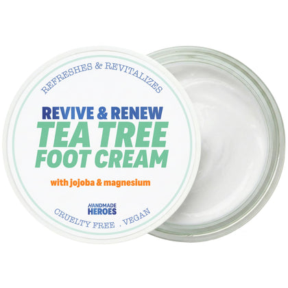 Tea Tree Foot Cream for Dry Feet with Magnesium, 1.7 oz | Intensive Moisturizing Foot Repair, Relief for Tired Feet