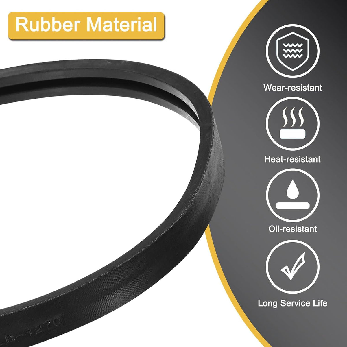 uxcell 2/B50 Classic Wrapped 2 Banded 53" Outer Circ B Profile V-Belt