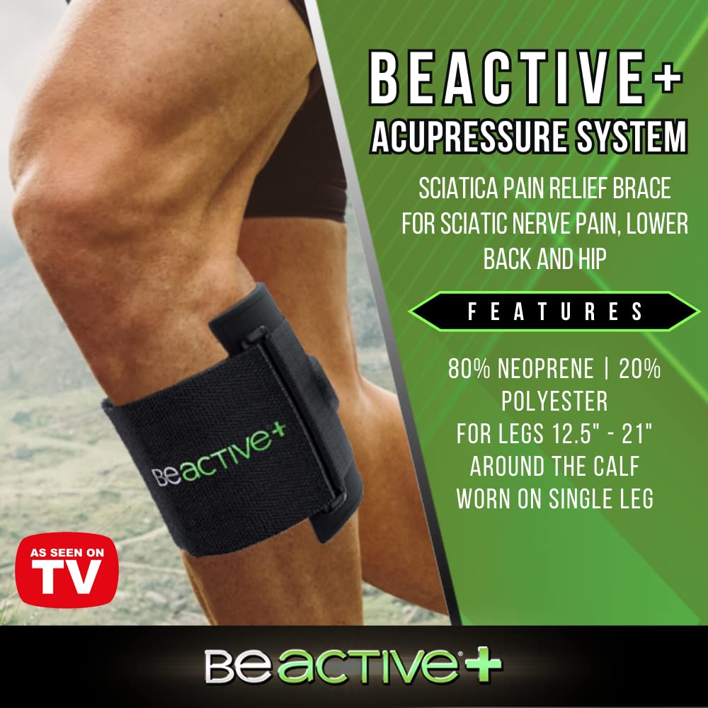 Plus Acupressure System - Sciatica Pain Relief Brace For Sciatic Nerve Pain, Lower Back, & Hip- Knee Brace With