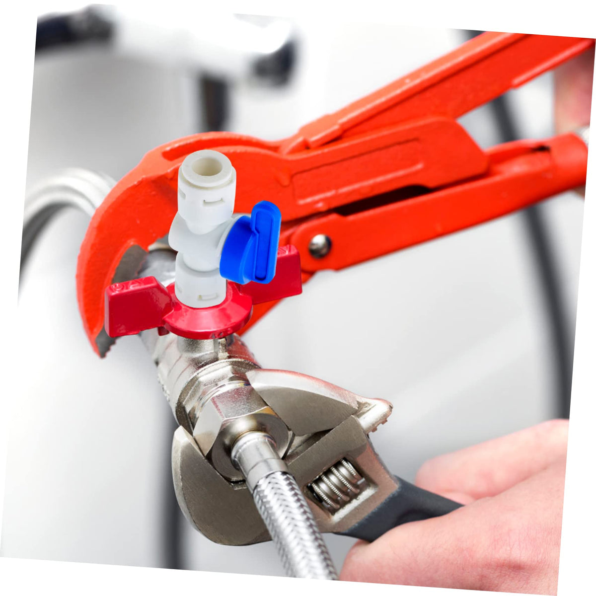 Ice Maker Water Line Connector Kit with Three-way Valve