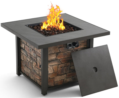 36" Outdoor Fire Table with Sintered Stone top 50,000 BTU, 2 in 1