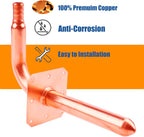 WHK 10 Packs 1/2"x 6"Copper PEX-B,C Stub Out Elbow with Wall Flange