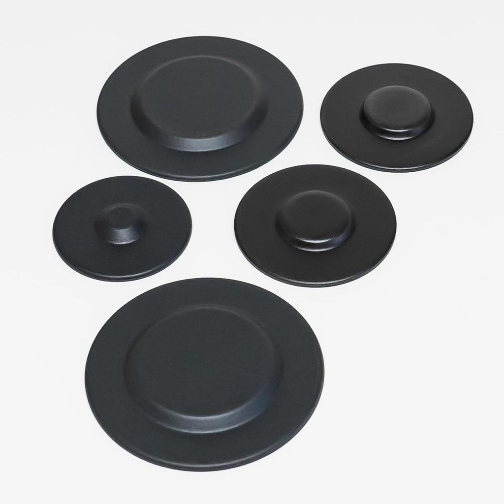 Gas Range Burner Cap Black 5 Pack Kit for Whirlpool Maytag KitchenAid