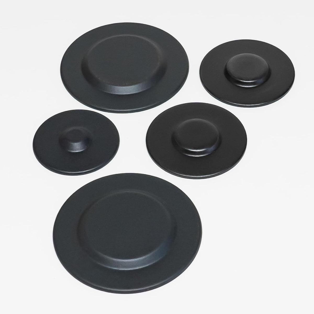Gas Range Burner Cap Black 5 Pack Kit for Whirlpool Maytag KitchenAid