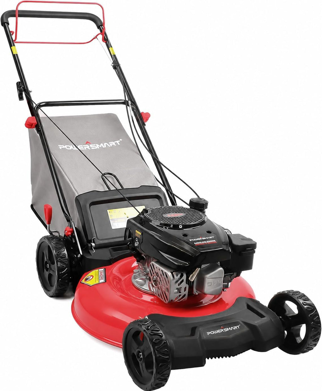 21-Inch 3-in-1 Gas Self-Propelled Lawn Mower,170CC OHV Engine,Bagging/Mulching/Rear Discharging, 6 Cutting Heights