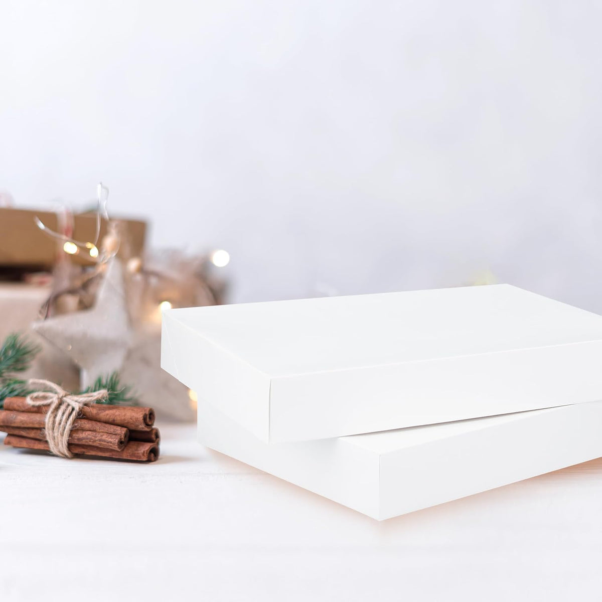 12 Pack White Gift Boxes with Lids,Assorted Sizes Shirt Present Box
