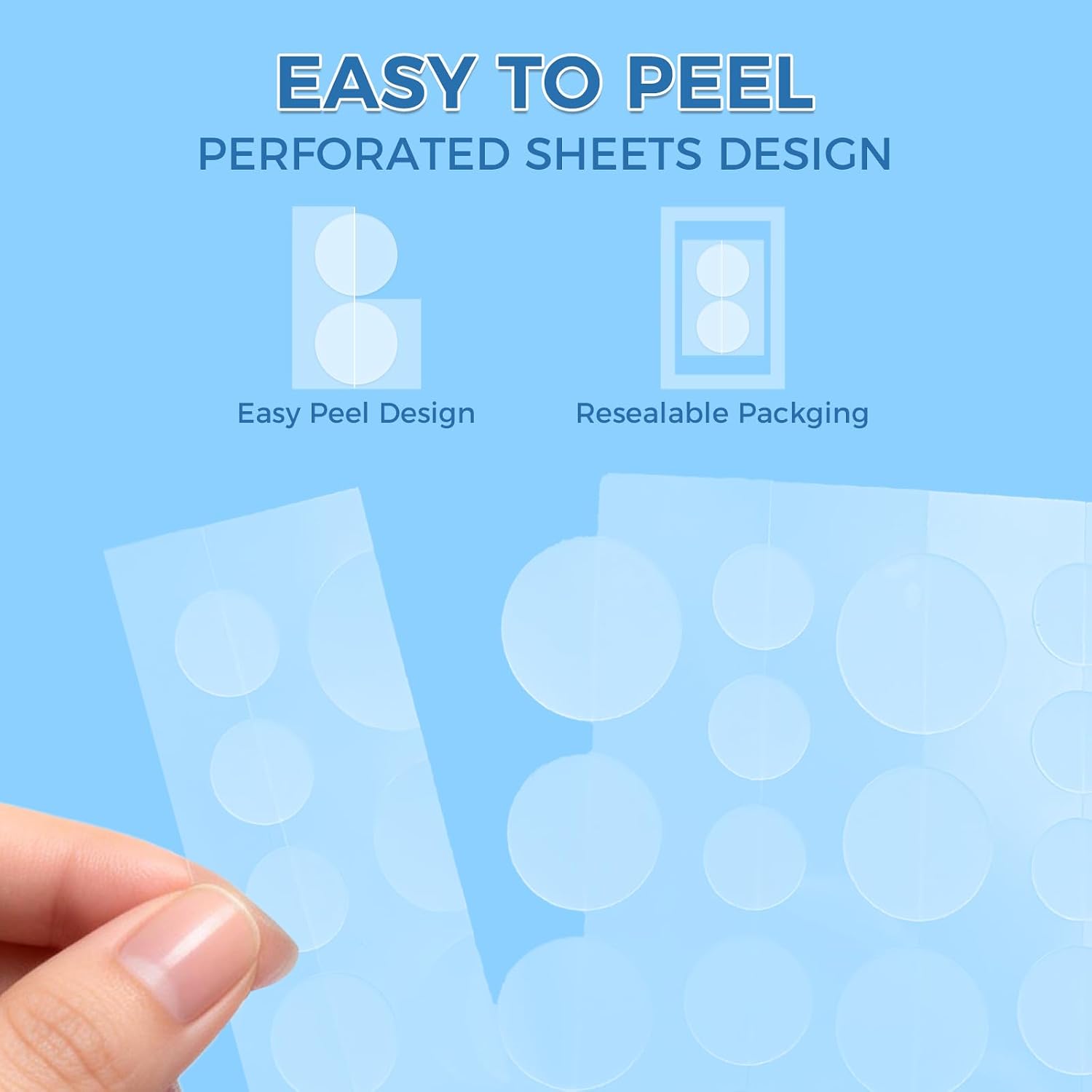 Pimple Patches for Face, 640 Count Hydrocolloid Patch Acne Patches,4 Sizes Zit Patches for Covering, Blemishes and