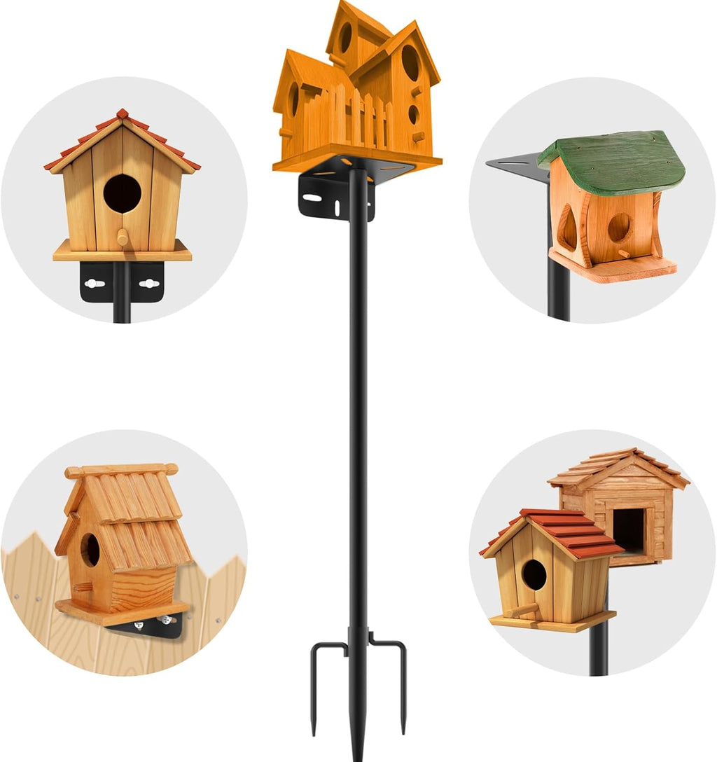 80 Inch Adjustable Bird Feeder Pole,Bird House Pole Suitable for Feeders & Birdhouse,Weather Station,Heavy-Duty