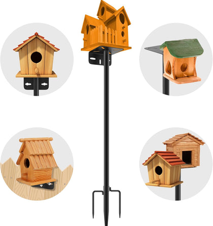 80 Inch Adjustable Bird Feeder Pole,Bird House Pole Suitable for Feeders & Birdhouse,Weather Station,Heavy-Duty