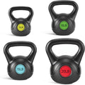 Hard Kettlebell Sets Strength Training KettleBells Weight Set | Coated Concrete Kettlebells, Wide Handle & Bottom