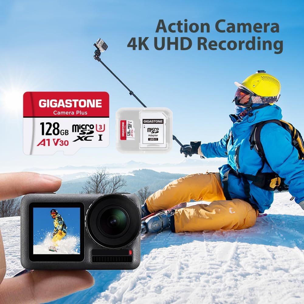 128GB Camera Plus Series Memory Card, Read Speed up to 100MB/s. Ideal for Full HD Video Gopro Drone Android Camera