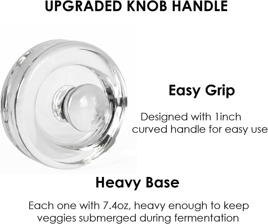 Fermentation Kit, Stainless Steel Lids with Weights & Airlocks | 4 Pack Fermenting Lids for Homemade Pickles, Kimchi