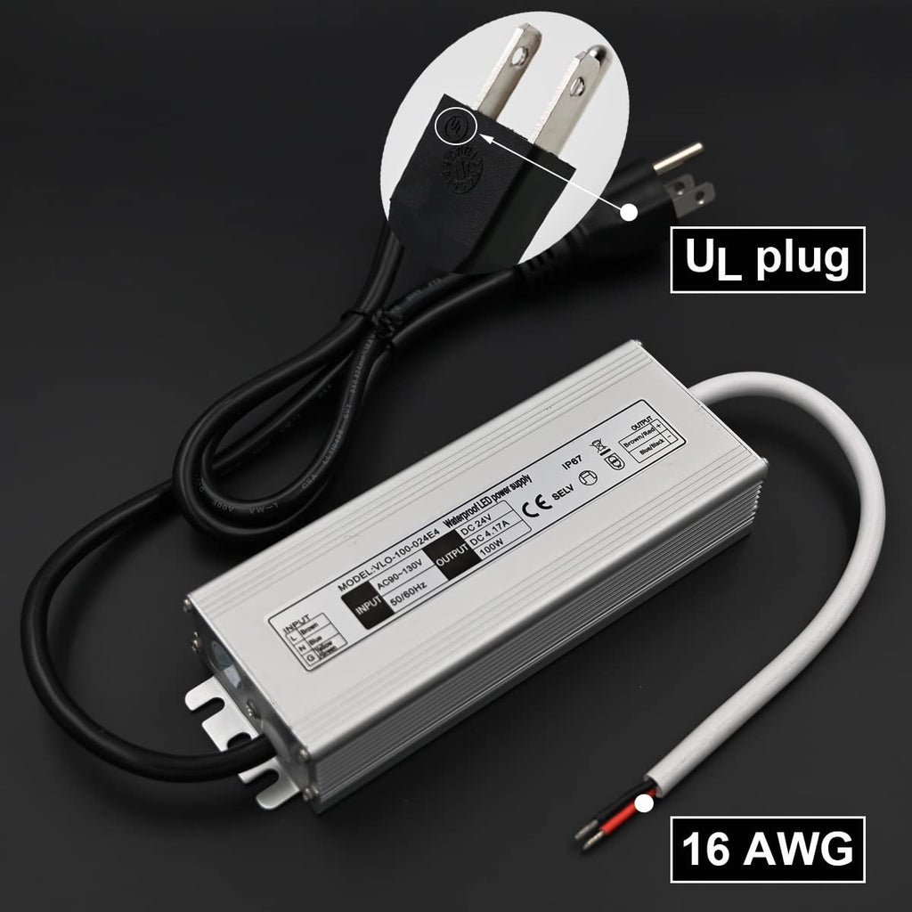 24V LED Power Supply 100W Low Voltage Transformer Adapter