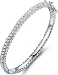 18K Gold Plated Crystal Bling Eternity Bangle Bracelet
