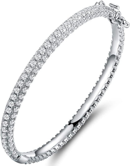 18K Gold Plated Crystal Bling Eternity Bangle Bracelet