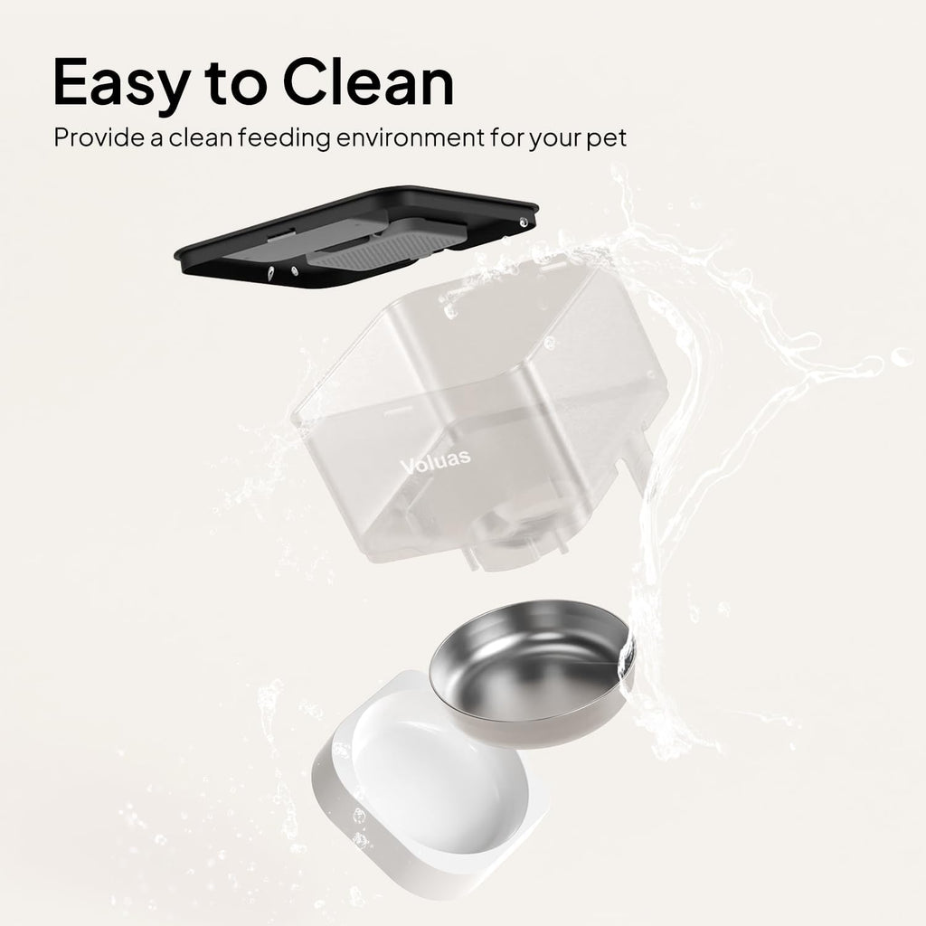Automatic Cat Feeder, 4L Timed Dry Food Dispenser for Cats & Dogs
