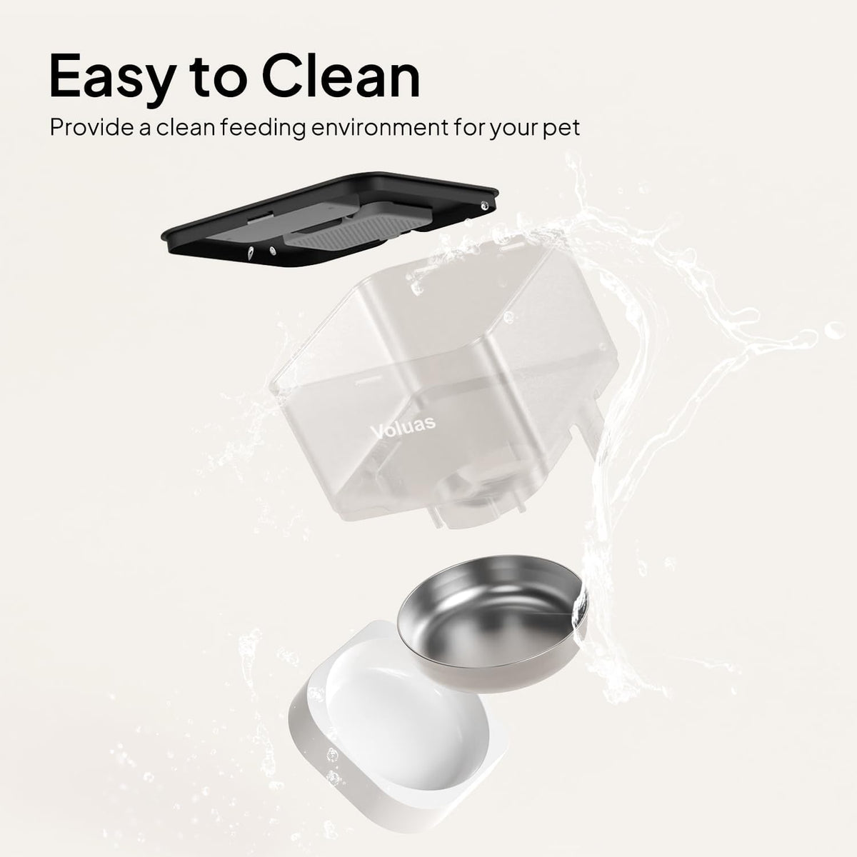 Automatic Cat Feeder, 4L Timed Dry Food Dispenser for Cats & Dogs