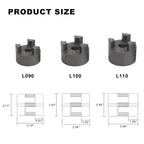1" to 1-1/2" L110 3-Piece L-Jaw Coupling Set & Buna-N NBR Rubber Spider for Log Wood Splitter