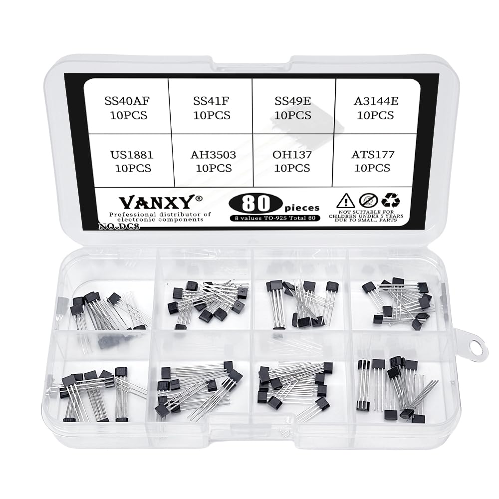 80Pcs Hall Sensor Kits SS40AF SS41F SS49E 40AF 41F 49E A3144E OH41F