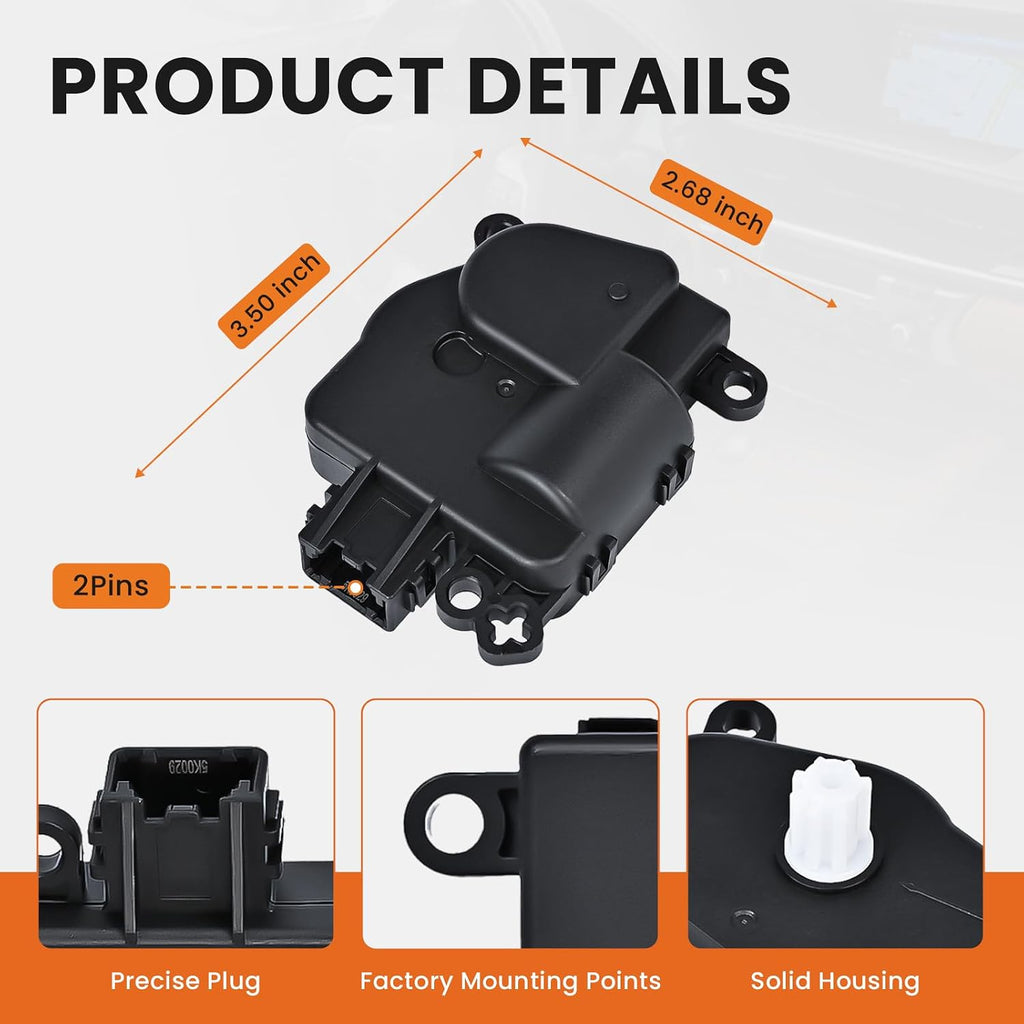 Blend Door Actuator 604-029 Compatible with 2011-2014 Chrysler 200 2009-2020 Dodge Journey 2010-2017 Jeep Patriot Wrangler 2014-2023 Ram promaster 1500 Replaces 68018109AA Main